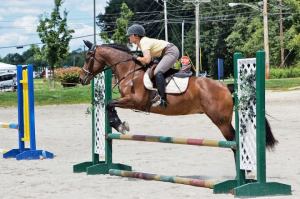 Here, Anna and I were "in the moment" and the exercise became easy and fun-- like bring on the playground is supposed to be! Photo Credit Lauren Atherton Eventing