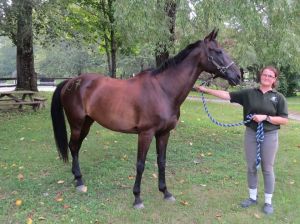 Lee after completing her first 25 mile ride.