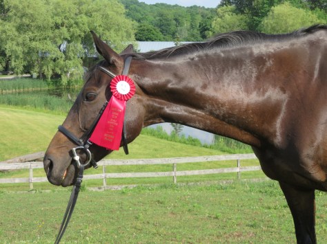 Lee showing off her prize from Hartland.