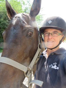Lee and I took our first selfie ever at the Rockingham Rail Trail after a solo 14 mile conditioning ride this July.  